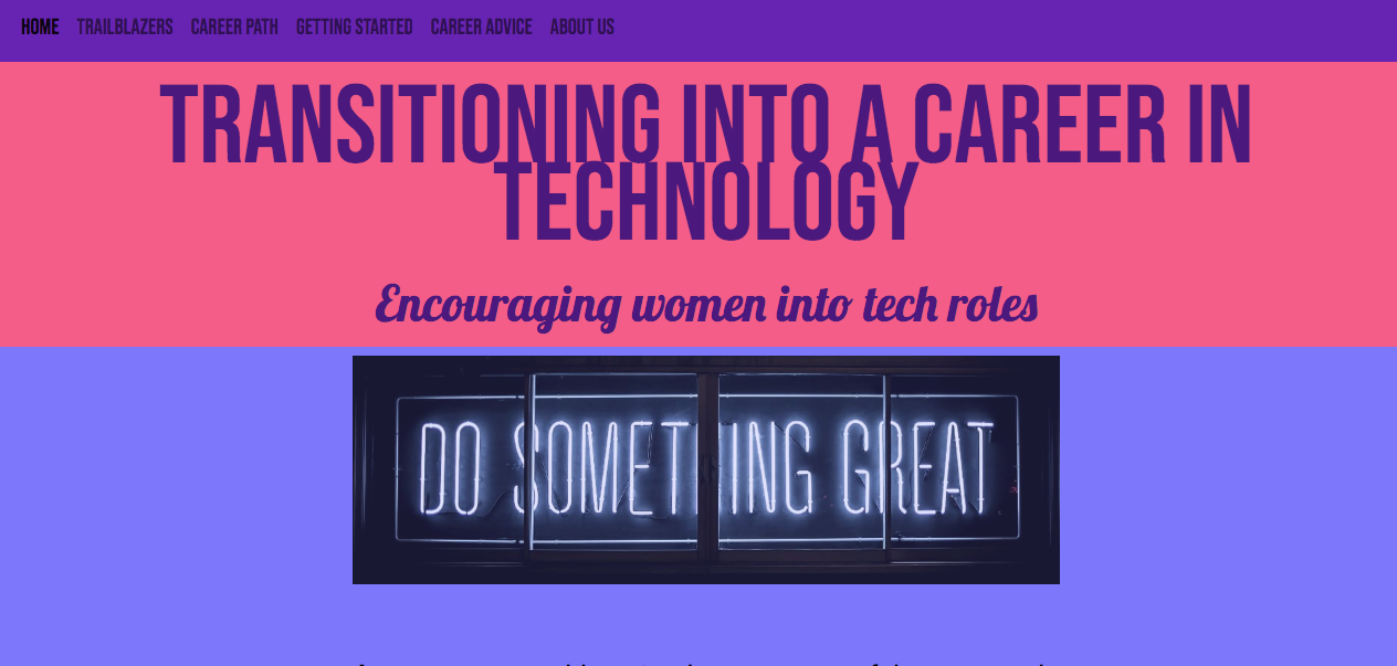 Women in Tech Page